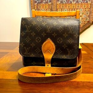 Louis Vuitton cartouchiere MM shoulder bag, monogram 8904SL, vintage